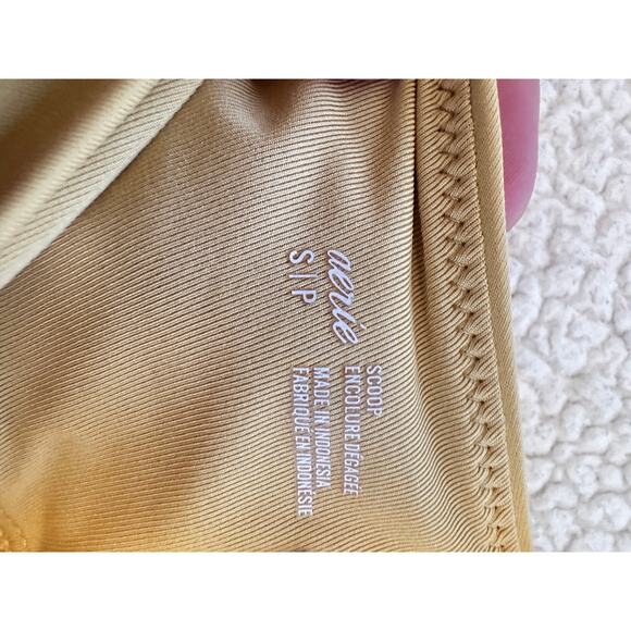 Aerie Mustard Yellow Bikini Set S Top M Bottom High Waisted Cheeky - Picture 4 of 10